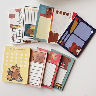 Giấy note gấu nâu cute
