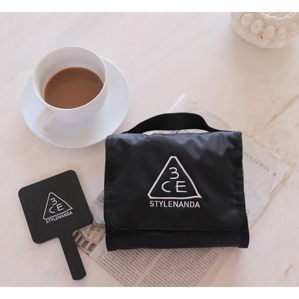 Túi đựng đồ trang điểm 3CE Wash bag Small #Black #PinkBeige