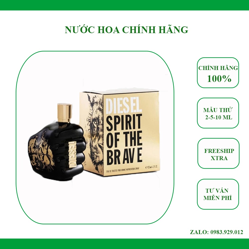 2ml, 5ml và 10ml Spirit Of The Brave EDT