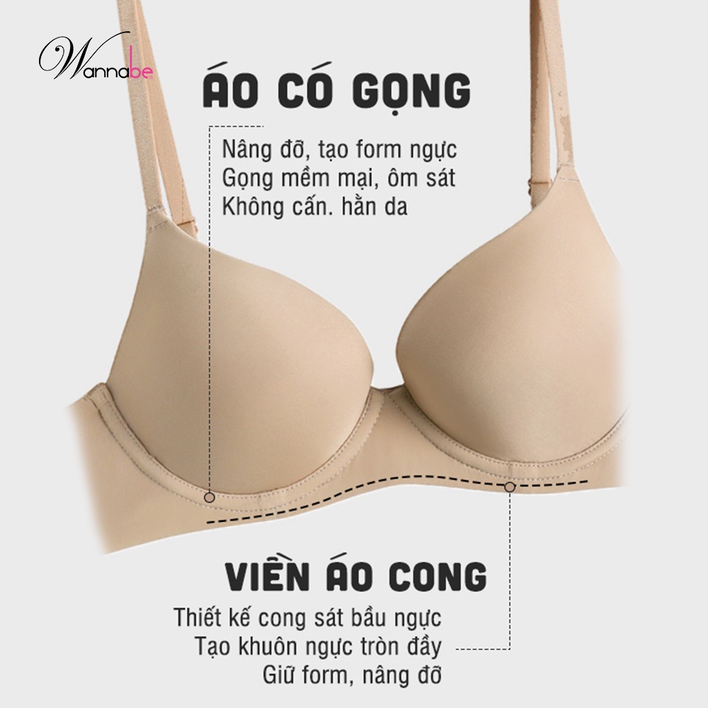 Áo ngực mút mỏng cao cấp Wannabe ANT09 form chuẩn ôm ngực tạo khuôn ngực đầy đặn