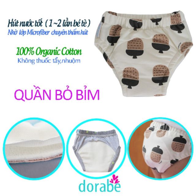 Quần Bỏ Bỉm-Bỉm Vải DORABE Chính Hãng(Size từ 5kg-17kg)