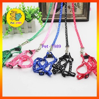 Dây dắt + yếm vải cho chó mèo thú cưng Pet1989