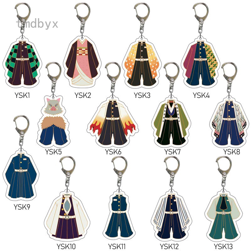 Tmdbyx Móc khóa hình  Demon Slayer: thời trang