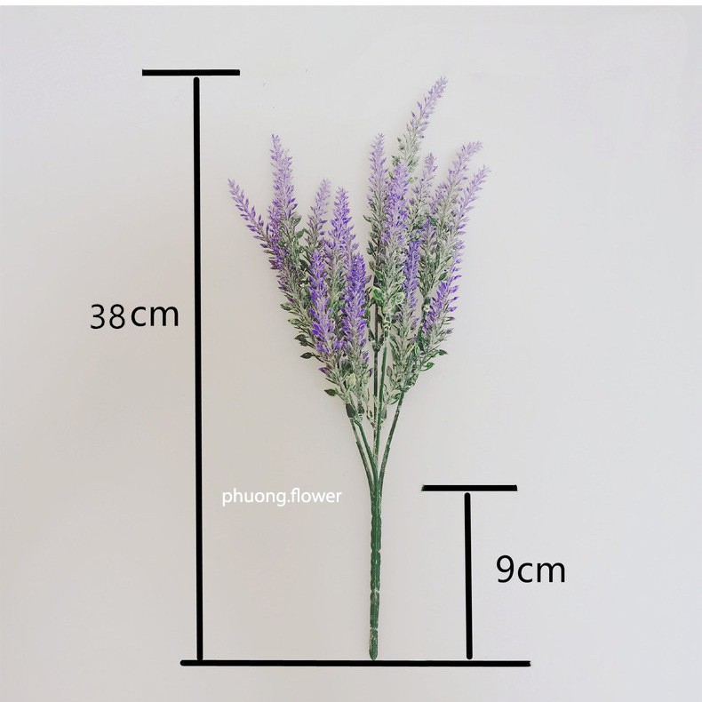 Cành hoa oải hương lavender giả 5 nhánh nhân tạo cắm trang trí tuyệt đẹp