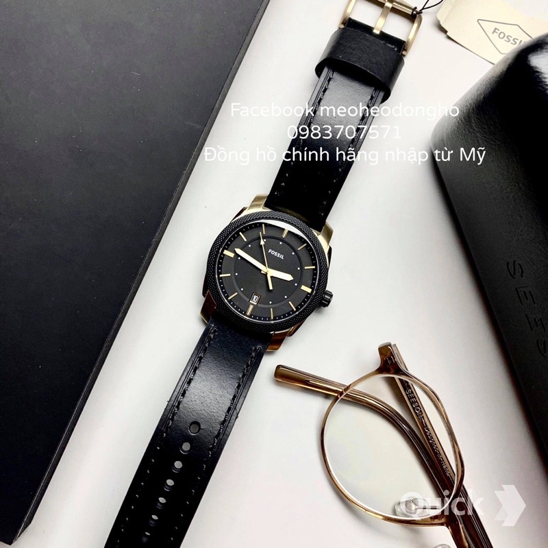 (Auth) ĐỒNG HỒ NAM FOSSIL MACHINE BLACK LEATHER | BigBuy360 - bigbuy360.vn