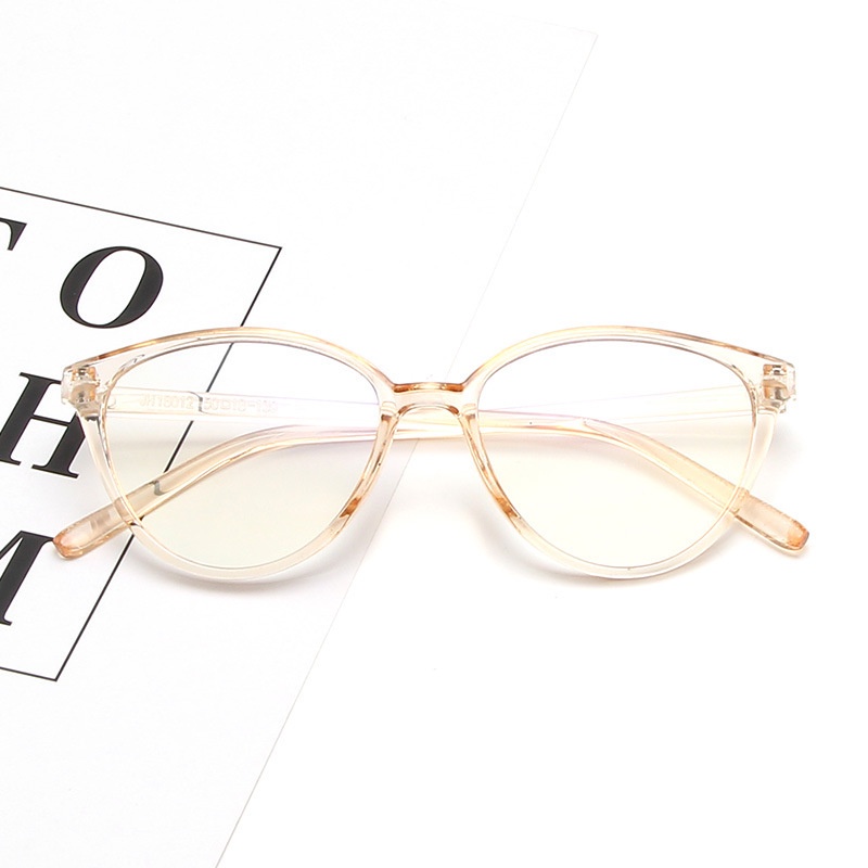 Kính Mắt Mèo Gọng Nhựa Trong Suốt Thời Trang