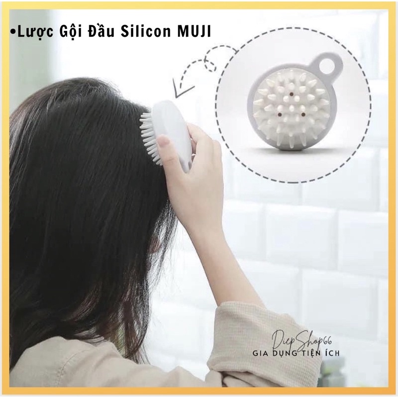 Lược gội đầu -silicon ❤️SALE❤️Lược gội đầu -Dụng cụ massage đầu giảm rụng tóc kích thích mọc tóc LG16