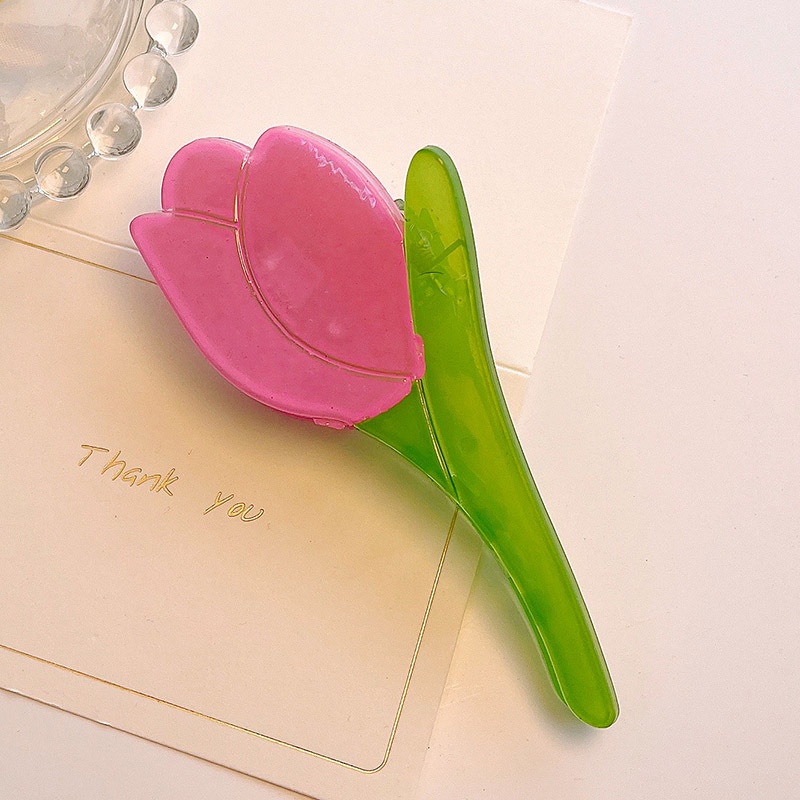Kẹp Tóc Hình Hoa Tulip Đơn Giản Thời Trang Cho Nữ