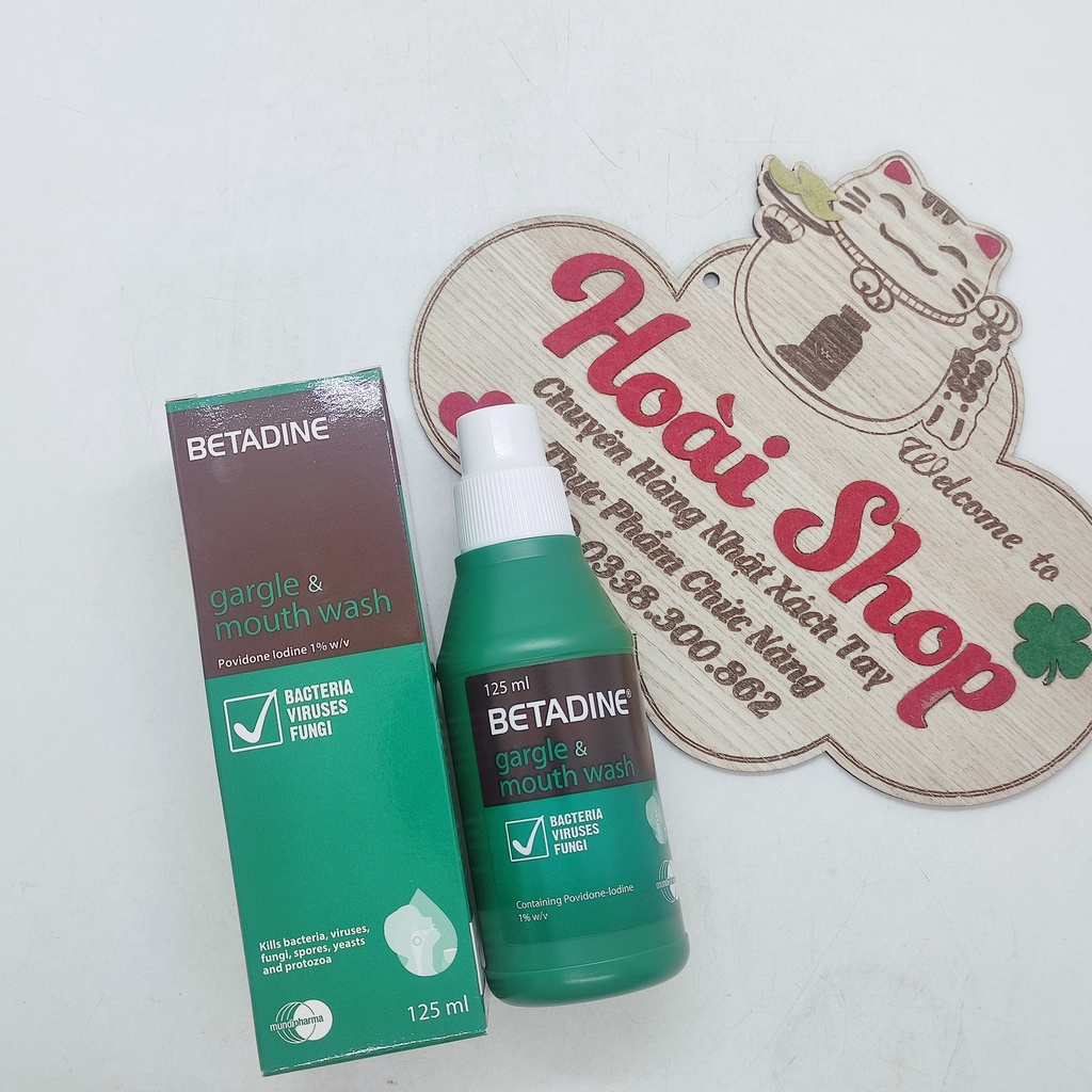 Nước súc miệng Betadine chai 125ml