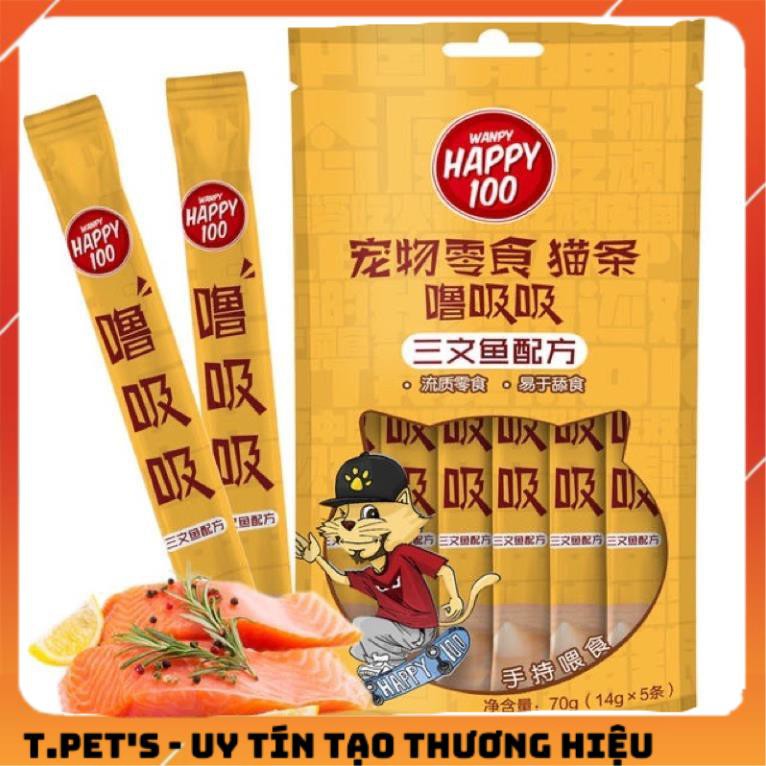  Súp thưởng WANPY HAPPY 100 cho mèo gói 5 ống