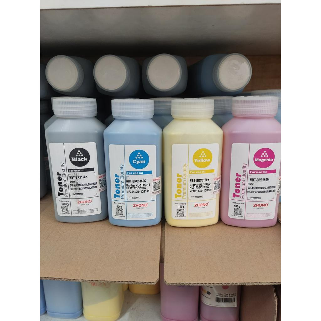 Combo 4 màu mực nạp laser màu Brother TN263, TN451, TN351,...