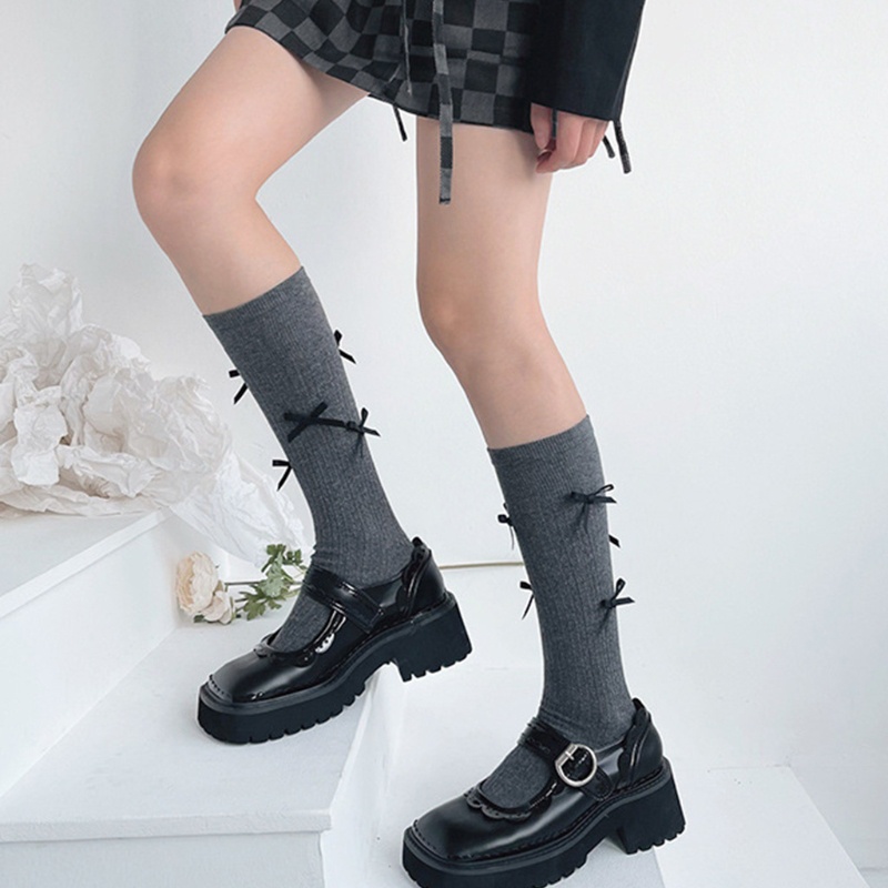 Youyo Vớ Lửng Kẻ Sọc / Nơ Nhiều Màu Sắc Phong Cách Harajuku Lolita Hàn Quốc Ngọt Ngào Cho Nữ