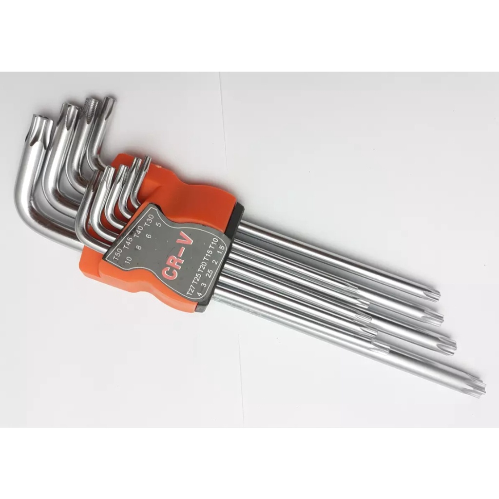 Bộ Lục Giác Bông Gồm 9 Cây, Độ Cứng HRC 50-55 Sử Dụng Đa Năng Với Nhiều Kích Thước