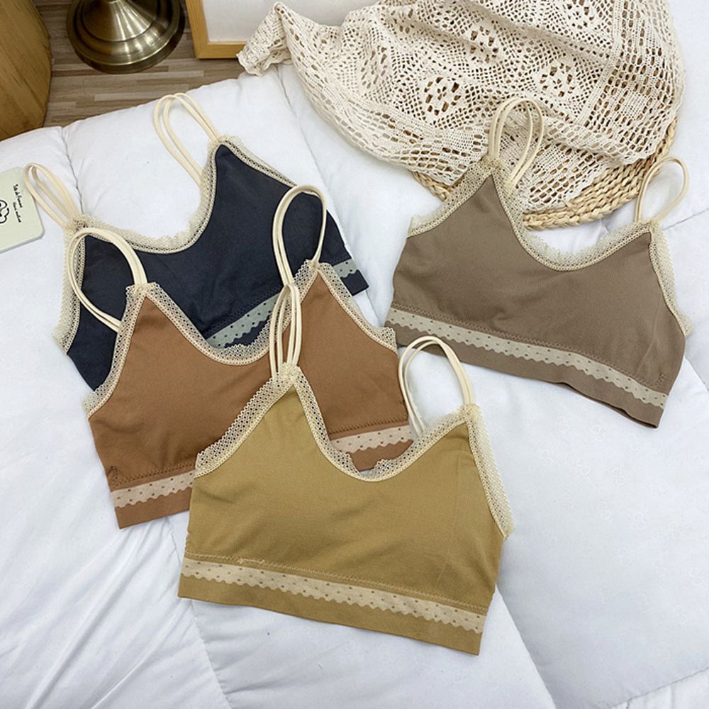 Áo lót thể thao hai dây màu trơn thời trang gợi cảm cho nữ
