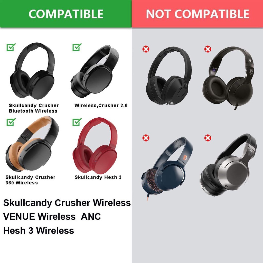 Đệm bọc tai nghe thay thế cho Skullcandy Crusher Hesh 3 3.0 Hesh3 Venue không dây