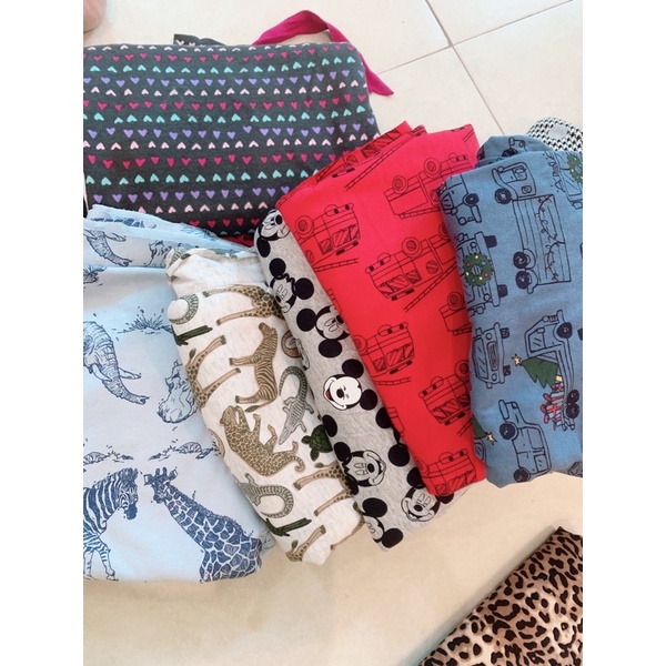Vải thun cotton con vật xuất Gap