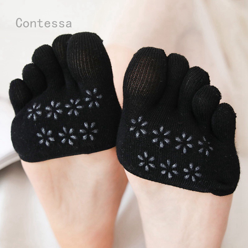 Vớ Nửa Bàn Chân Xỏ Ngón Bằng cotton Nguyên Chất Mỏng Tàng Hình Dành Cho Nữ