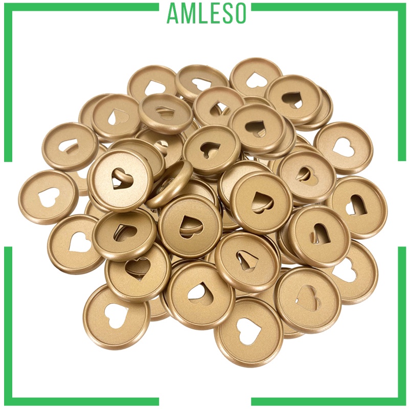 [AMLESO]50Pcs Binder Ring Inner Pages Binding Buckles Paper Binders Discs