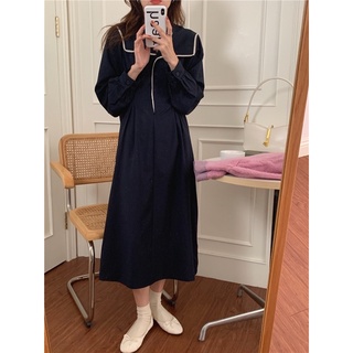 Váy dáng dài cổ bẻ style Hàn Quốc V3