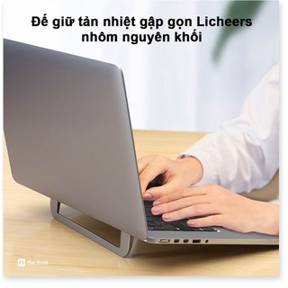 Đế giữ tản nhiệt gập gọn Licheers nhôm nguyên khối - Cao cấp