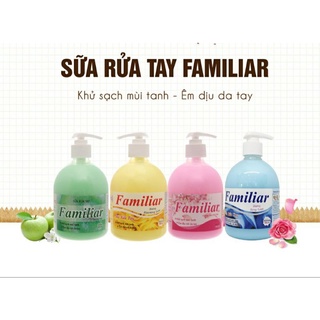 Sữa rửa tay familiar khử sạch mùi tanh êm dịu da tay 500ml hương táo, hương hoa anh đào