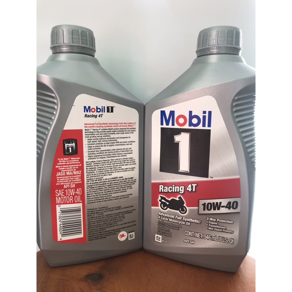 Nhớt Mobil 1  Racing 4T 10W40 - Nhập Khẩu Mỹ 1L