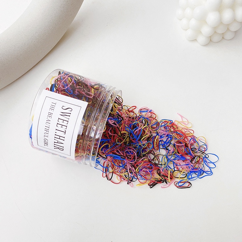 Set 2500/1000/800/500 Dây Thun Buộc Tóc Nhiều Màu Sắc Dễ Thương Cho Bé