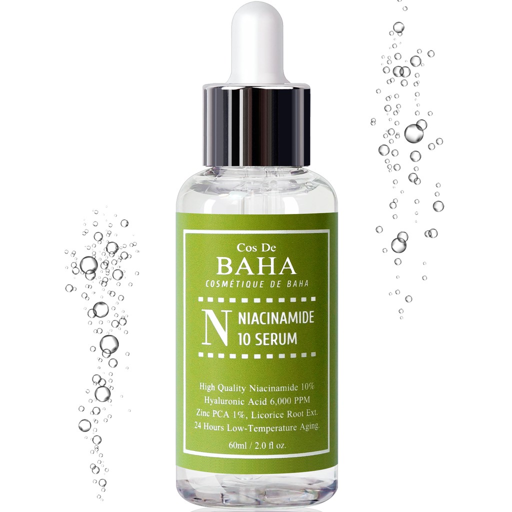 Serum Chứa 10% Niacinamide 1% + Kẽm 1% Giúp Làm Sáng Da Hỗ trợ giảm mụn Và Thu Nhỏ Lỗ Chân Lông Cho Da Mặt 60ml
