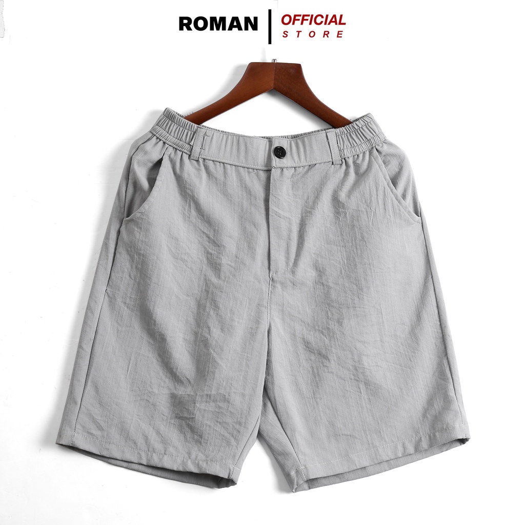 Quần Short Nam Vải Đũi ROMAN Thời Trang Cao Cấp Mềm Mát Dễ Chịu QD01