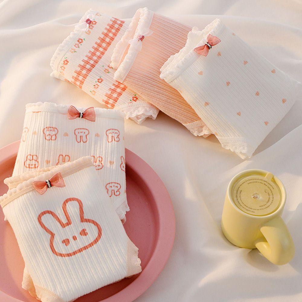 Quần lót cotton mềm mại thoáng khí in họa tiết đáng yêu cho nữ