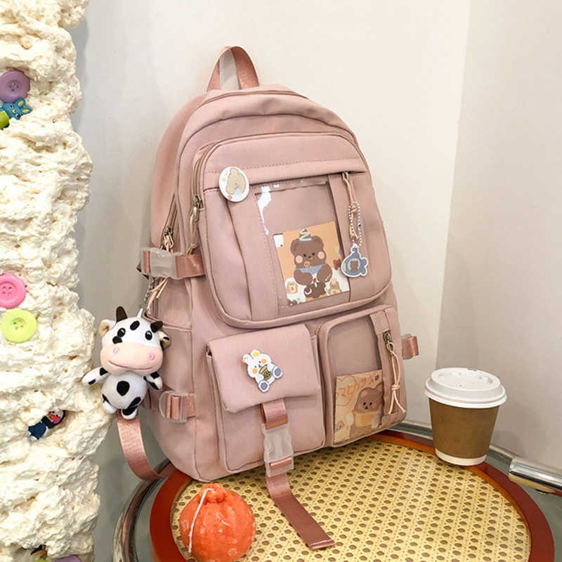 Ba Lô Đi Học Bằng Nylon Thời Trang Dành Cho Nữ