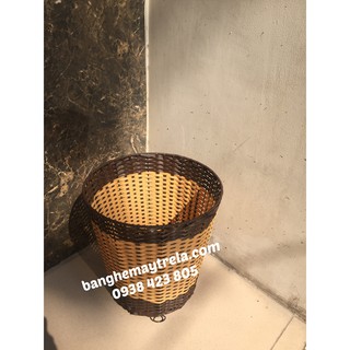 Sọt nhựa tròn giả mây