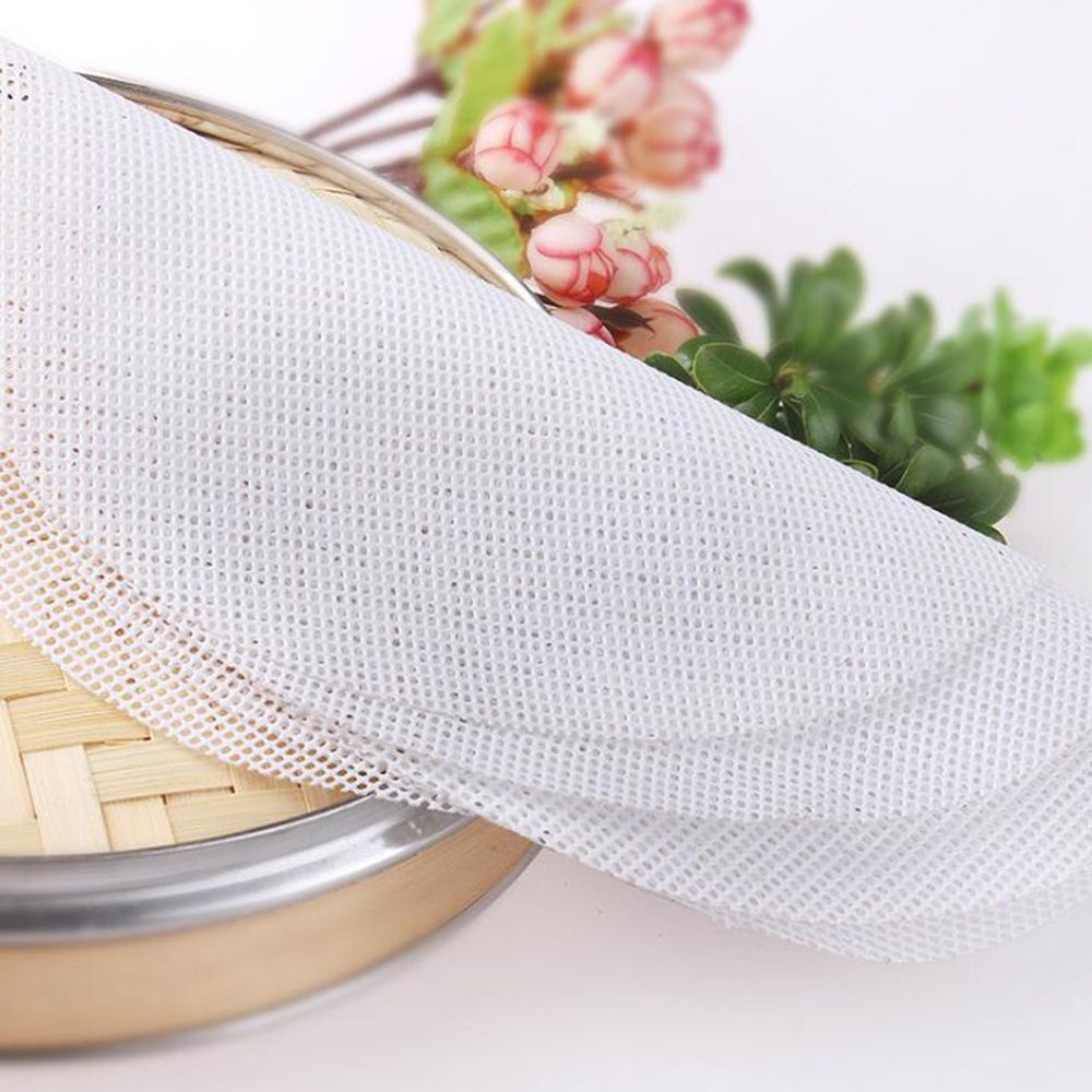 Tấm lưới lót nồi hấp bánh bao hình tròn bằng silicone chống dính thân thiện với môi trường