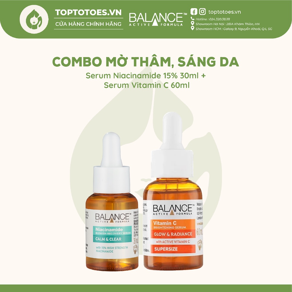 Serum ngừa mụn, mờ thâm Balance Niacinamide 15% Blemish Recovery 30ml [NHẬP KHẨU CHÍNH HÃNG 100%]