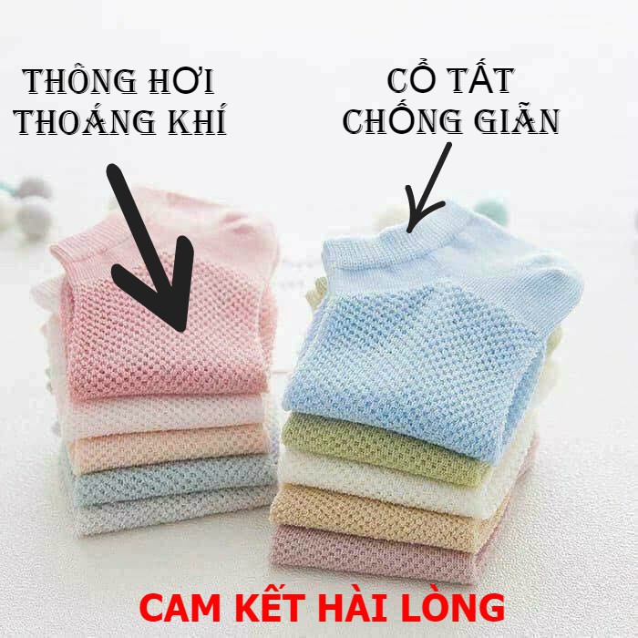 TẤT lưới thông hơi MUJI nữ XUẤT NHẬT Lố 10 đôi đủ màu