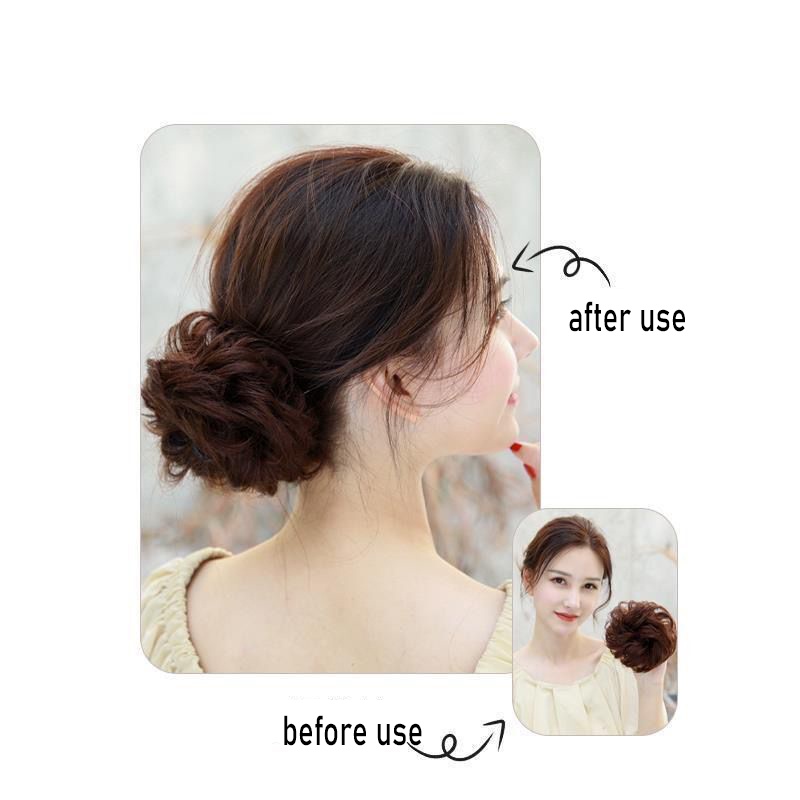 Dây Buộc Tóc Đính Hoa Vải Lông Tự Nhiên Dễ Thương Cho Bạn Gái