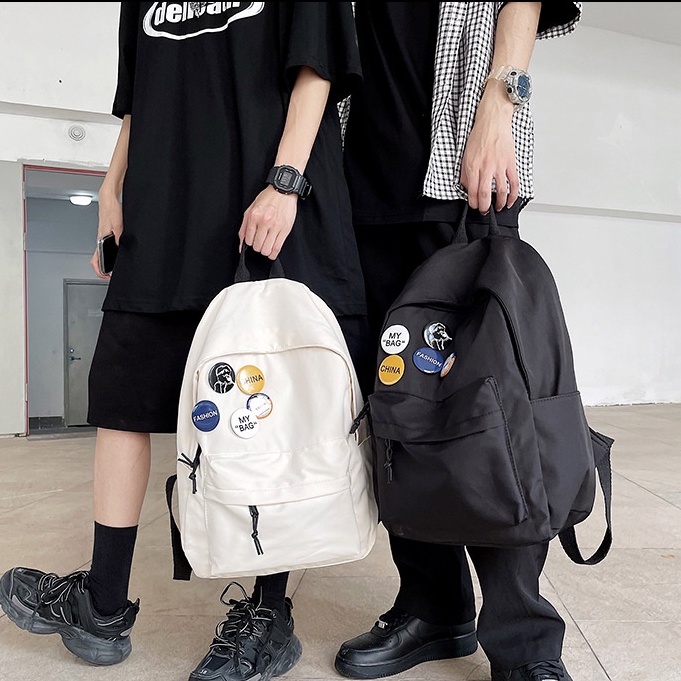 Balo Trơn Đi Học Nam Nữ Ulzzang Hàn Quốc Đơn Giản BA09