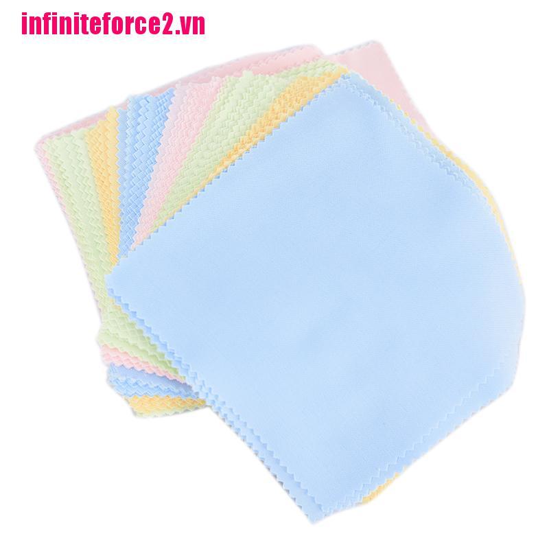 MICROFIBER (Force) 10 Miếng Vải Lau Mắt Kính Màn Hình Điện Thoại