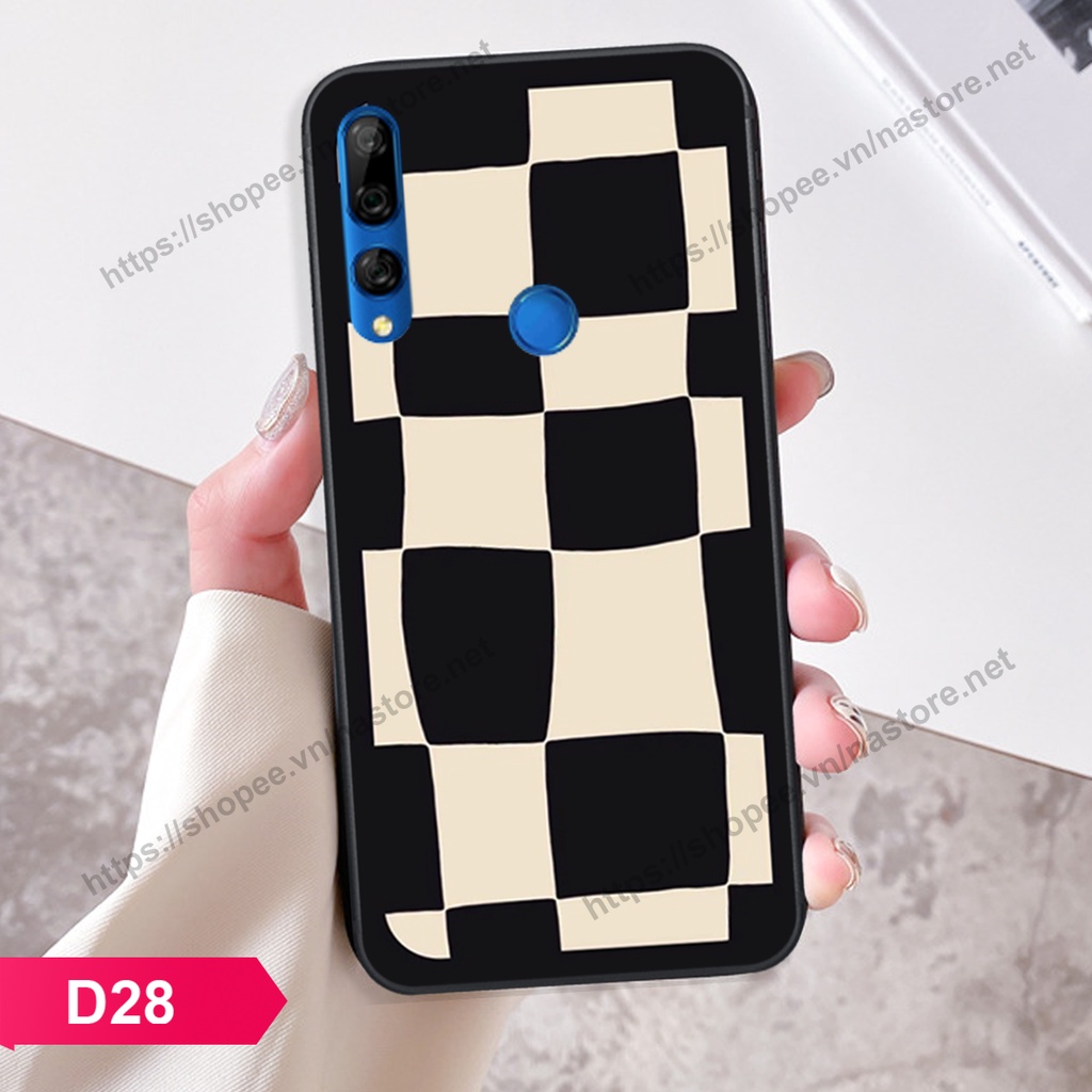 Ốp lưng Huawei Y9 2019 / Y9 Prime 2019 mặt cười, họa tiết caro đơn giản đẹp cute