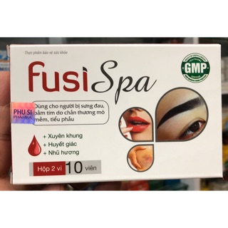 Fusi Spa - 20 viên - dùng cho người bị sưng đau, bầm tím do chấn thương mô mềm, tiểu phẫu