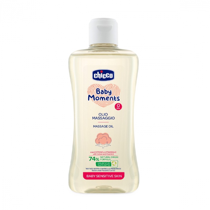 Dầu Mát-xa Chiết Xuất hạt bông 0m+ Chicco 200ml
