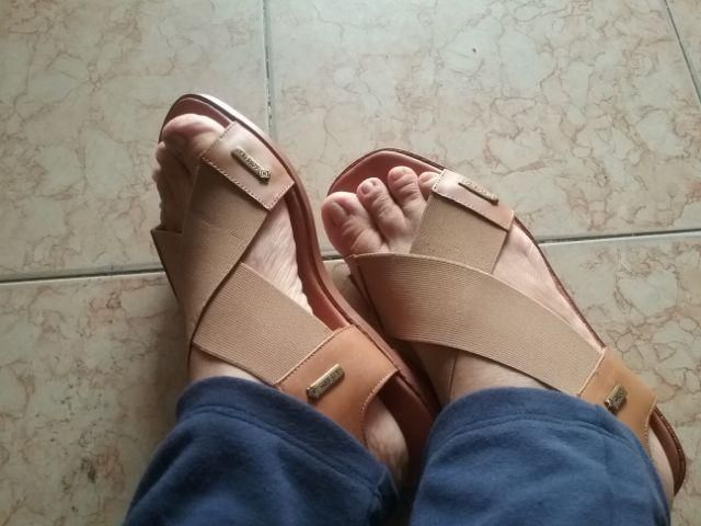 SALES LỖ XẢ KHO Sandal da thật phối thun xí nghiệp đế 2cm hàng xuất