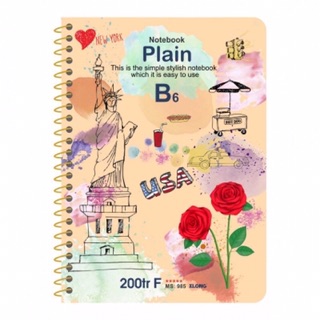 Sổ lò xo đơn ruột trơn B6