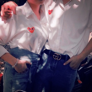 ÁO SƠMI THÊU TIM ♥️