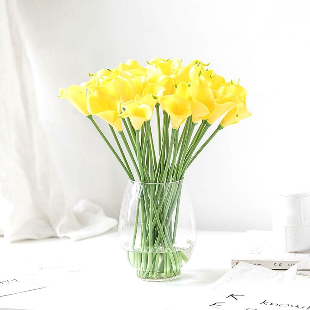 Cây Hoa Calla Lilies Nhân Tạo Bằng Lụa Thanh Lịch Trang Trí Nhà Cửa / Tiệc Cưới DIY