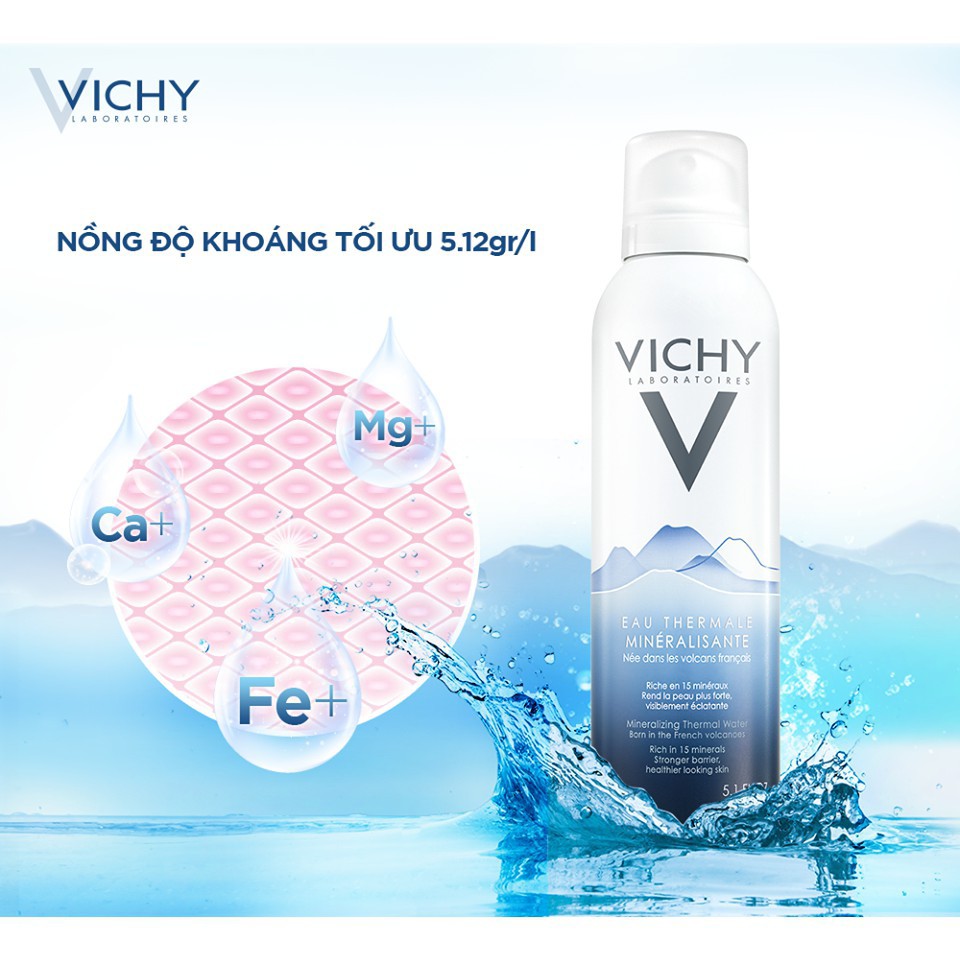 Nước khoáng dưỡng da Vichy Mineralizing Thermal Water 150ml