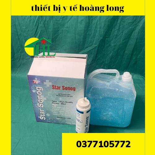 Gel siêu âm star sonong màu xanh can 5 lít