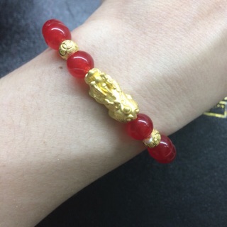 Vòng mã não mix charm bạc xi vàng