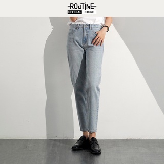 Quần jean nữ trơn form straight - routine 10f20dpaw041