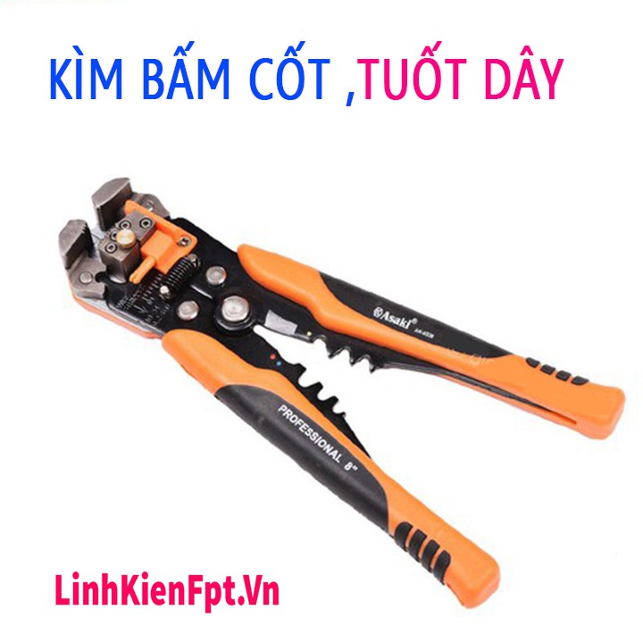 Kìm Dây Điện Bấm Cos ASAKI